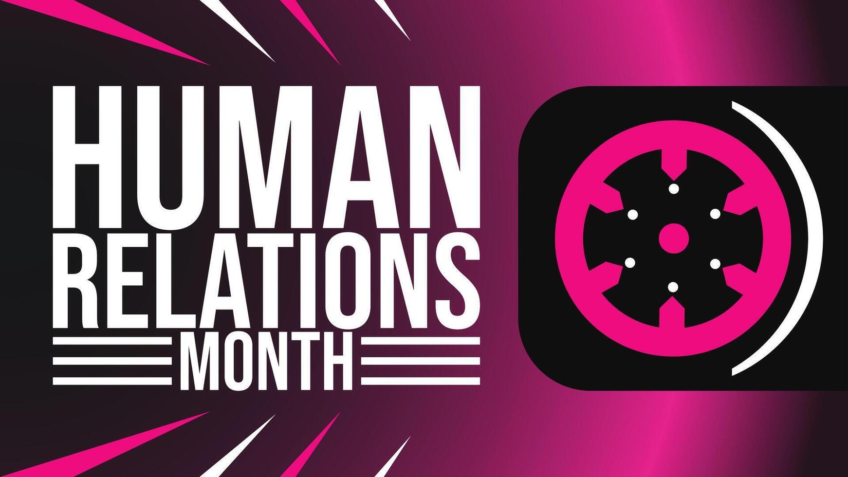 Human Relations Month Fostering Understanding and Respect vector