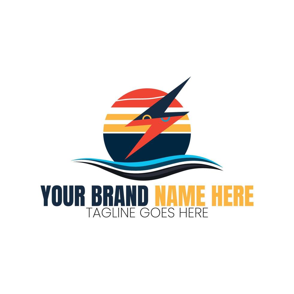 Power Up Your Brand Dynamic Energy Logo Design vector