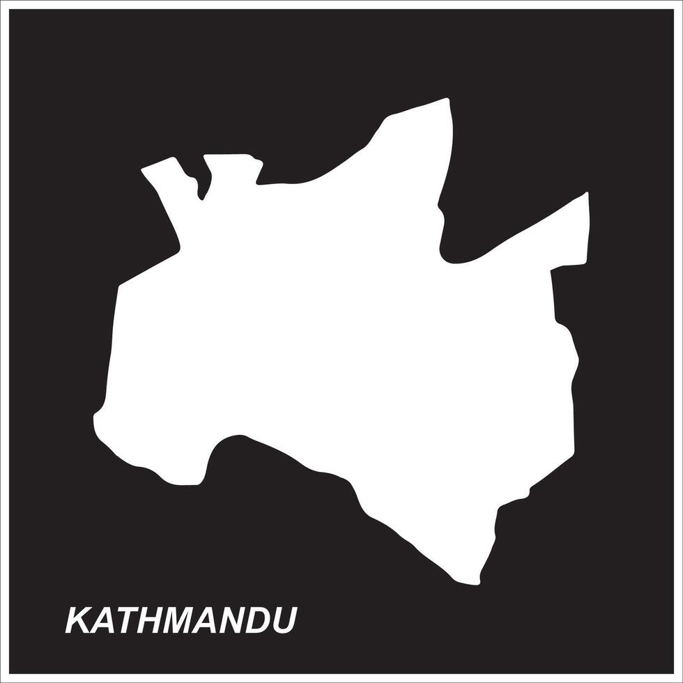 Map of Kathmandu, Nepal design vector