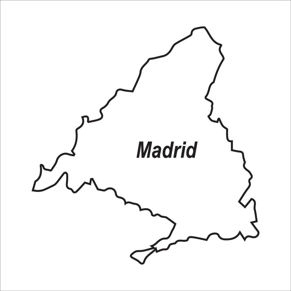 Map of Madrid, Spain design vector