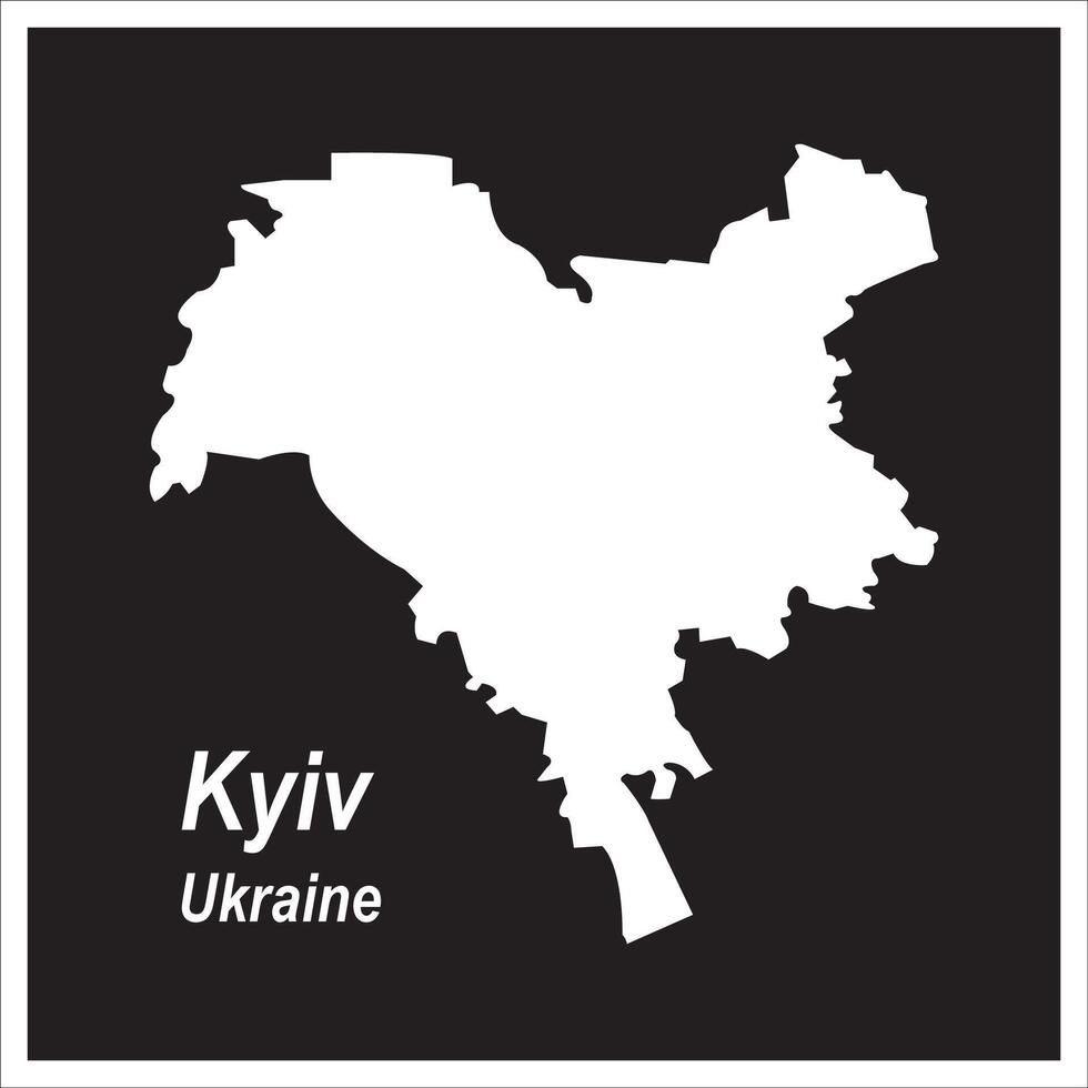 Kyiv, Ukraine map icon vector
