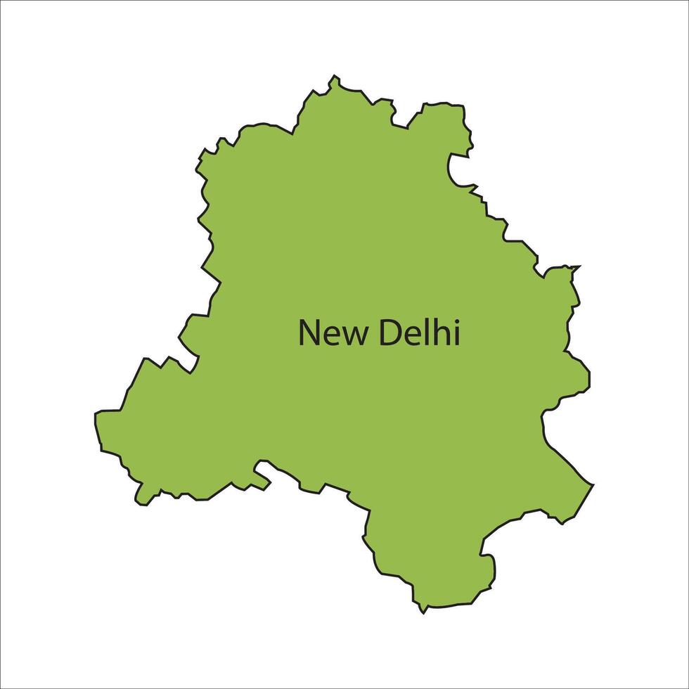 Map of New Delhi design vector