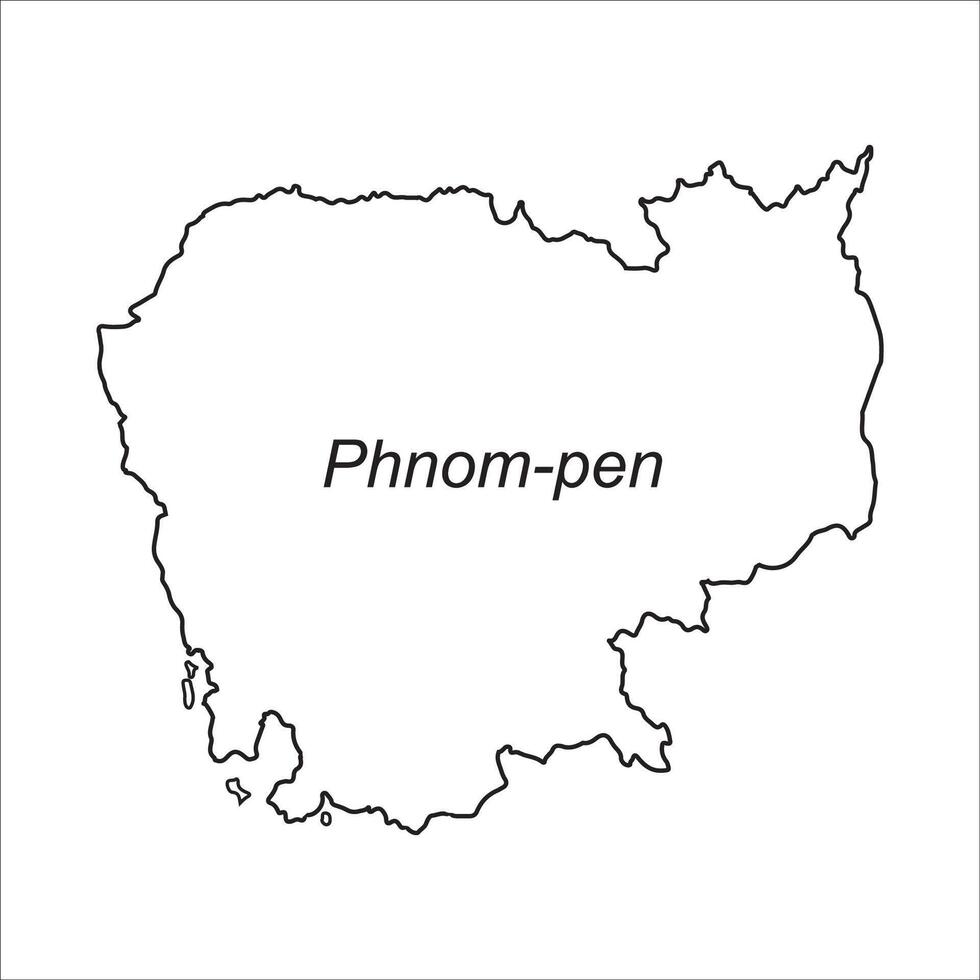map of Phnom Penh design vector