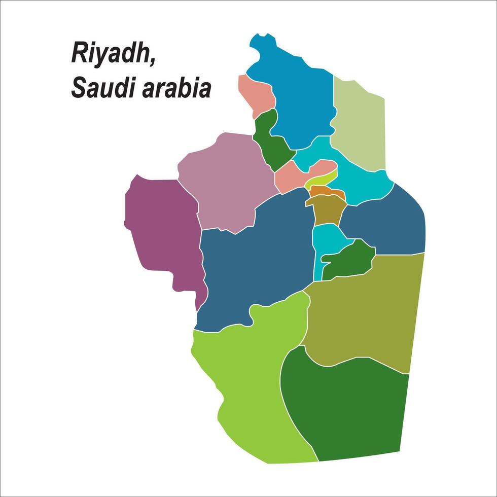 Map of Riyadh saudi arabia icon vector