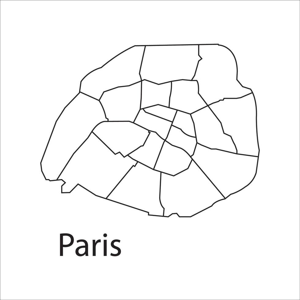 map of paris, france icon design vector