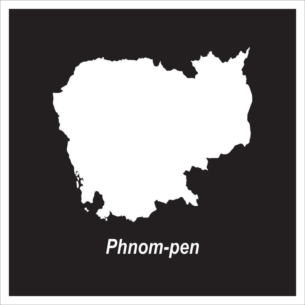 map of Phnom Penh, Cambodia icon vector