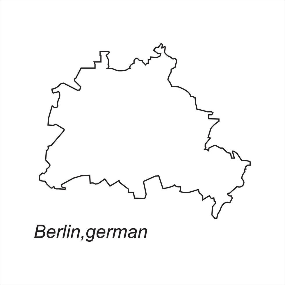 Berlin city map, Germany design vector