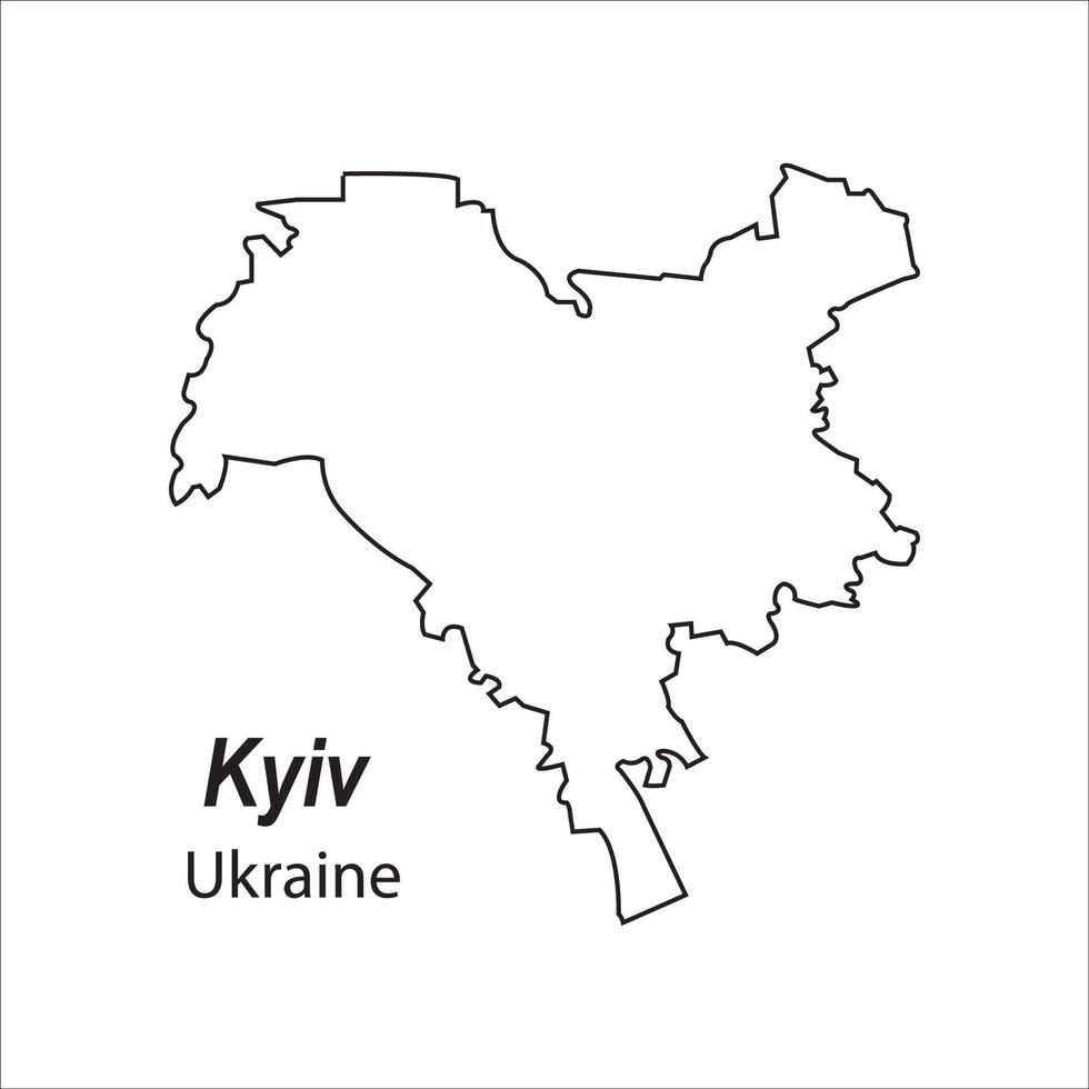Kyiv, Ukraine map design vector