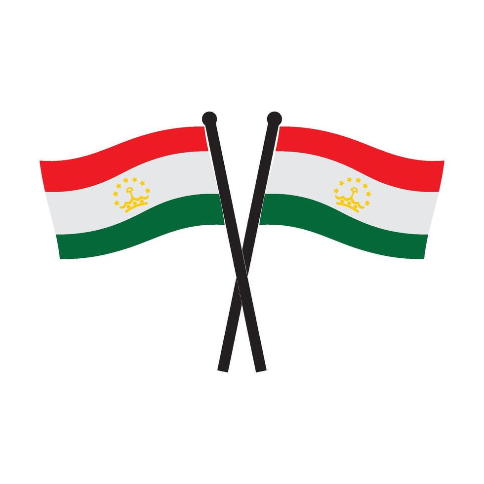 Tajikistan country flag logo design vector
