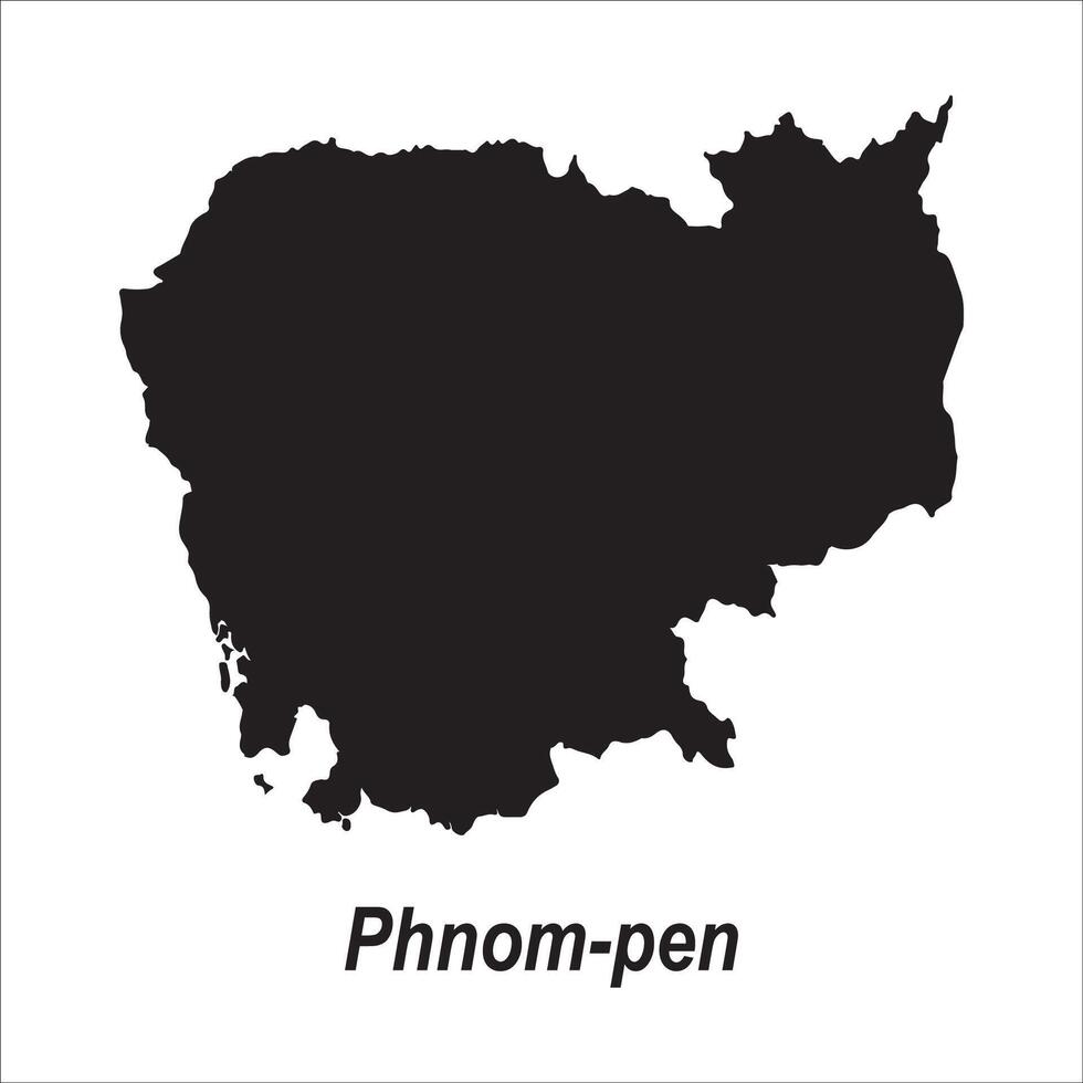 map of Phnom Penh, Cambodia icon design vector