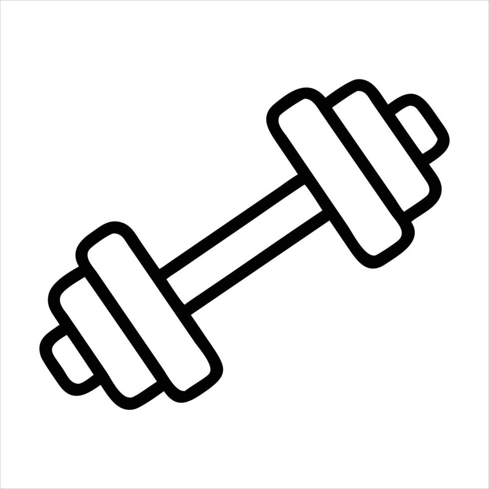 hand holding dumbbell vector