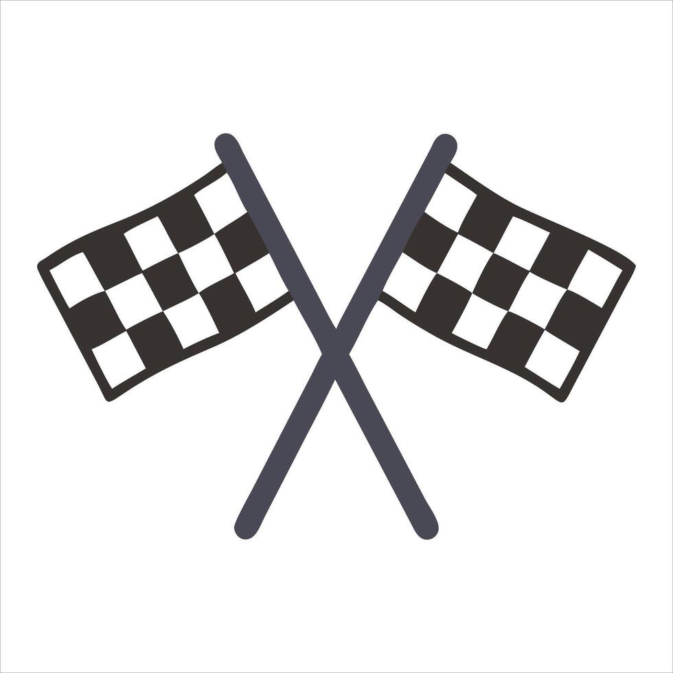 race car flags icon vector