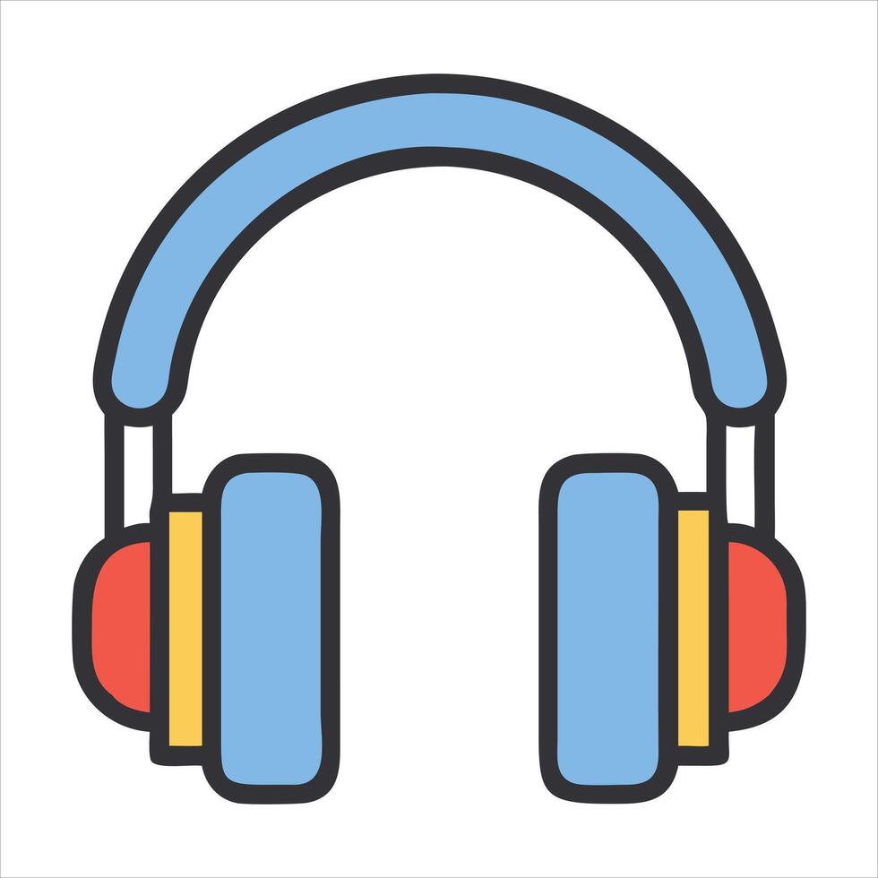 headphones icon on white background vector
