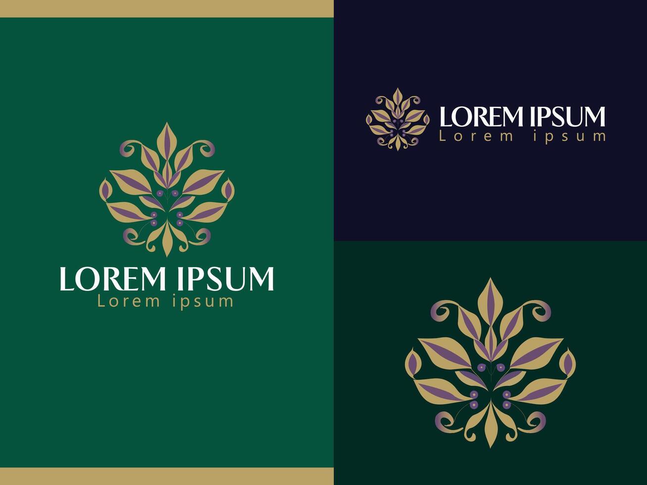 Golden Leaf Emblem logo Timeless Beauty in Design vector