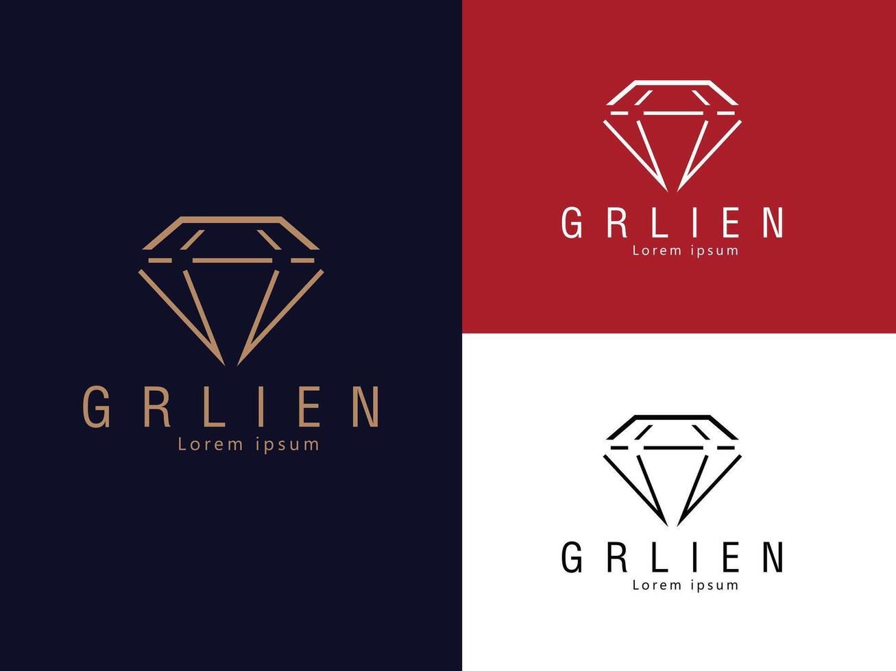 Radiant Precision Elegant Jewelry Line Logo vector