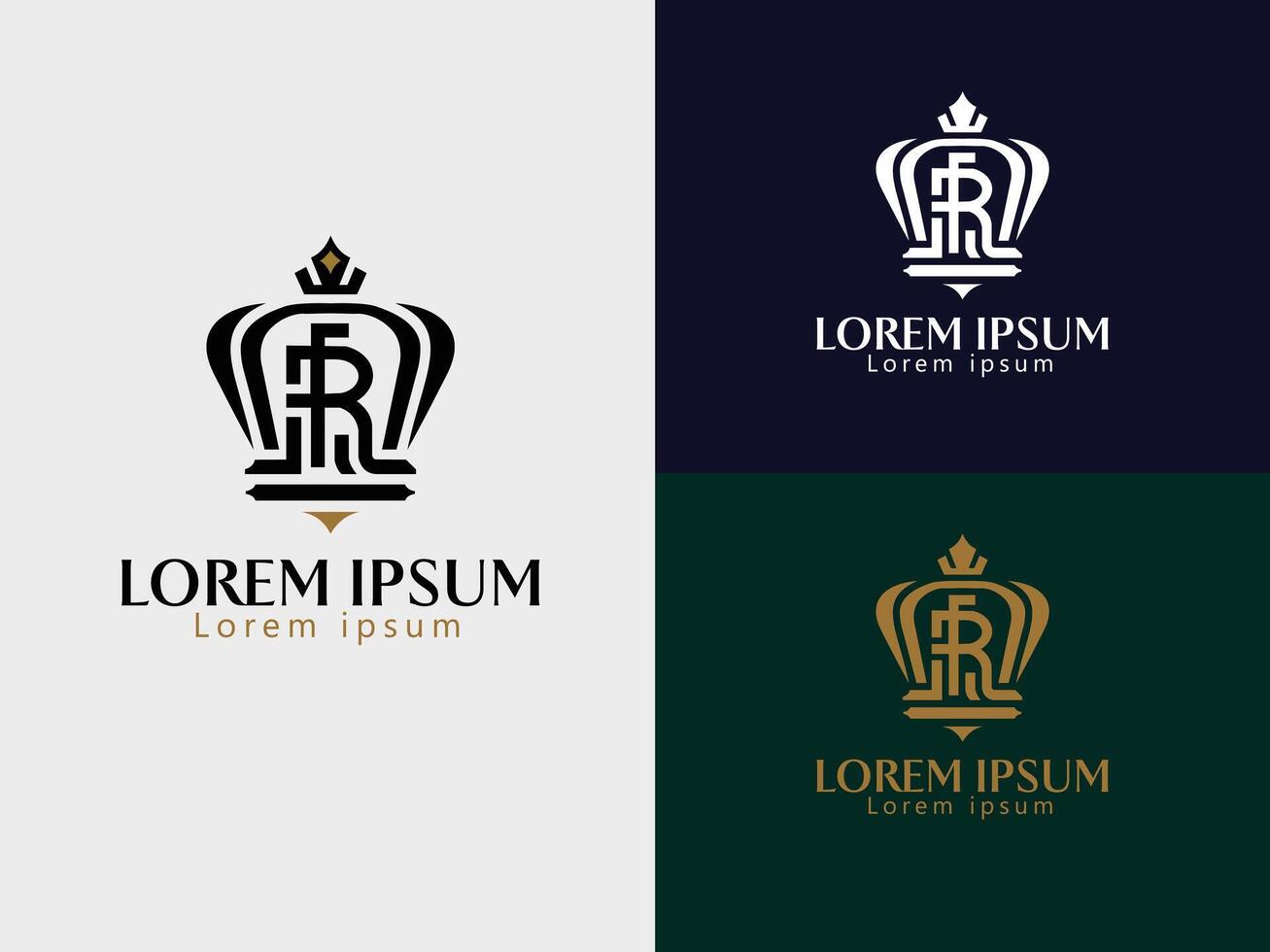 Regal Heritage logo A Crowned Emblem of Authority and Excellence vector