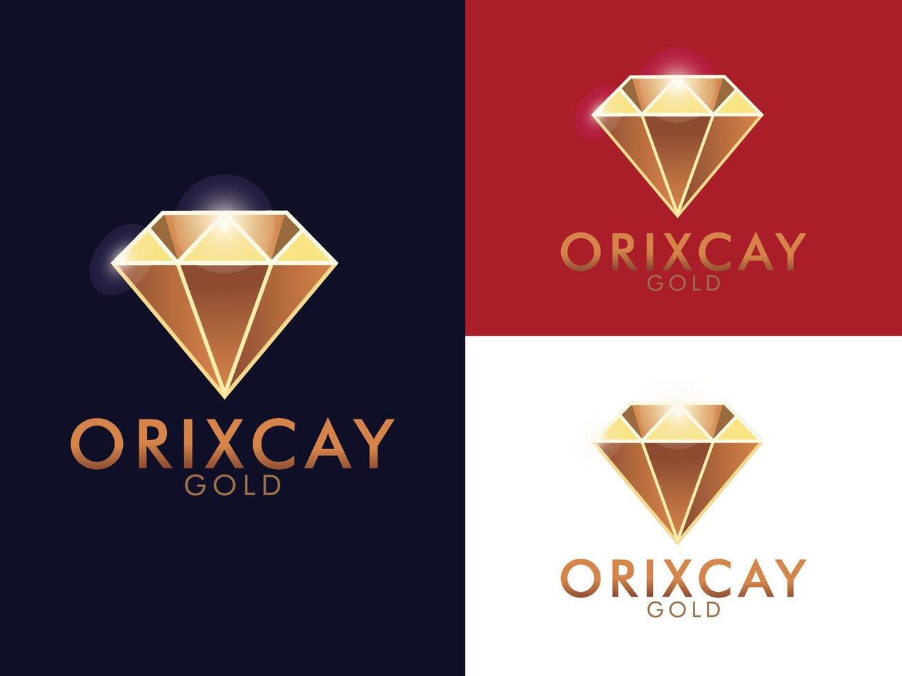 Diamond Gold Color Logo Where Brilliance Meets Prestige vector