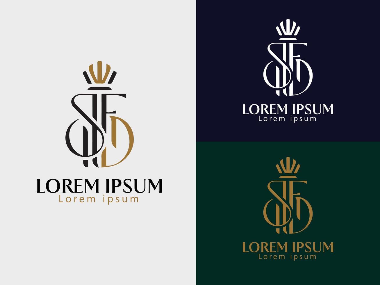 Timeless and Sophisticated STD Monogram Logo for High-End Businesses vector