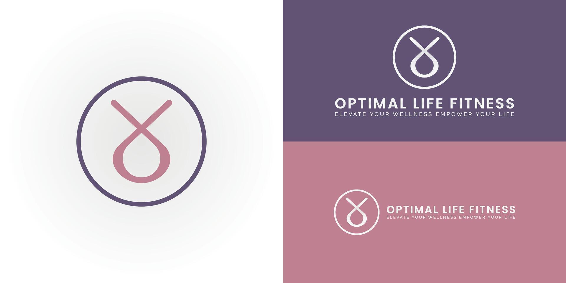 The dynamic logo design features the initials OL elegantly intertwined, creating a unique striking symbol. The logo is ideal for gyms, yoga studios, wellness centers, and healthy and active lifestyles vector