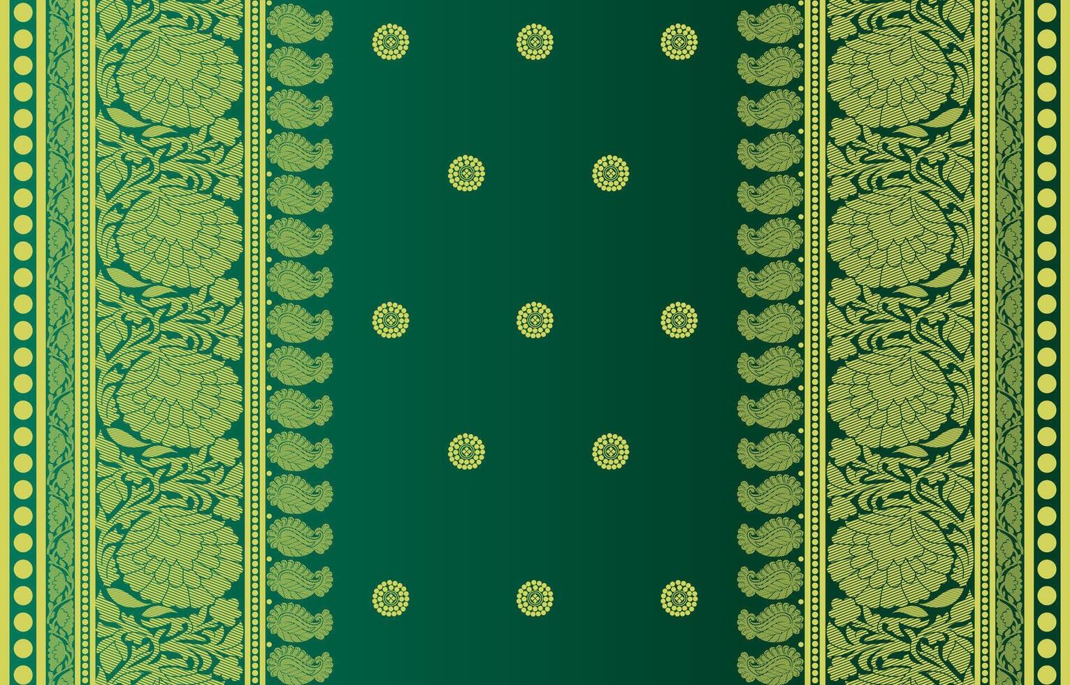 dual well decorated floral border vector