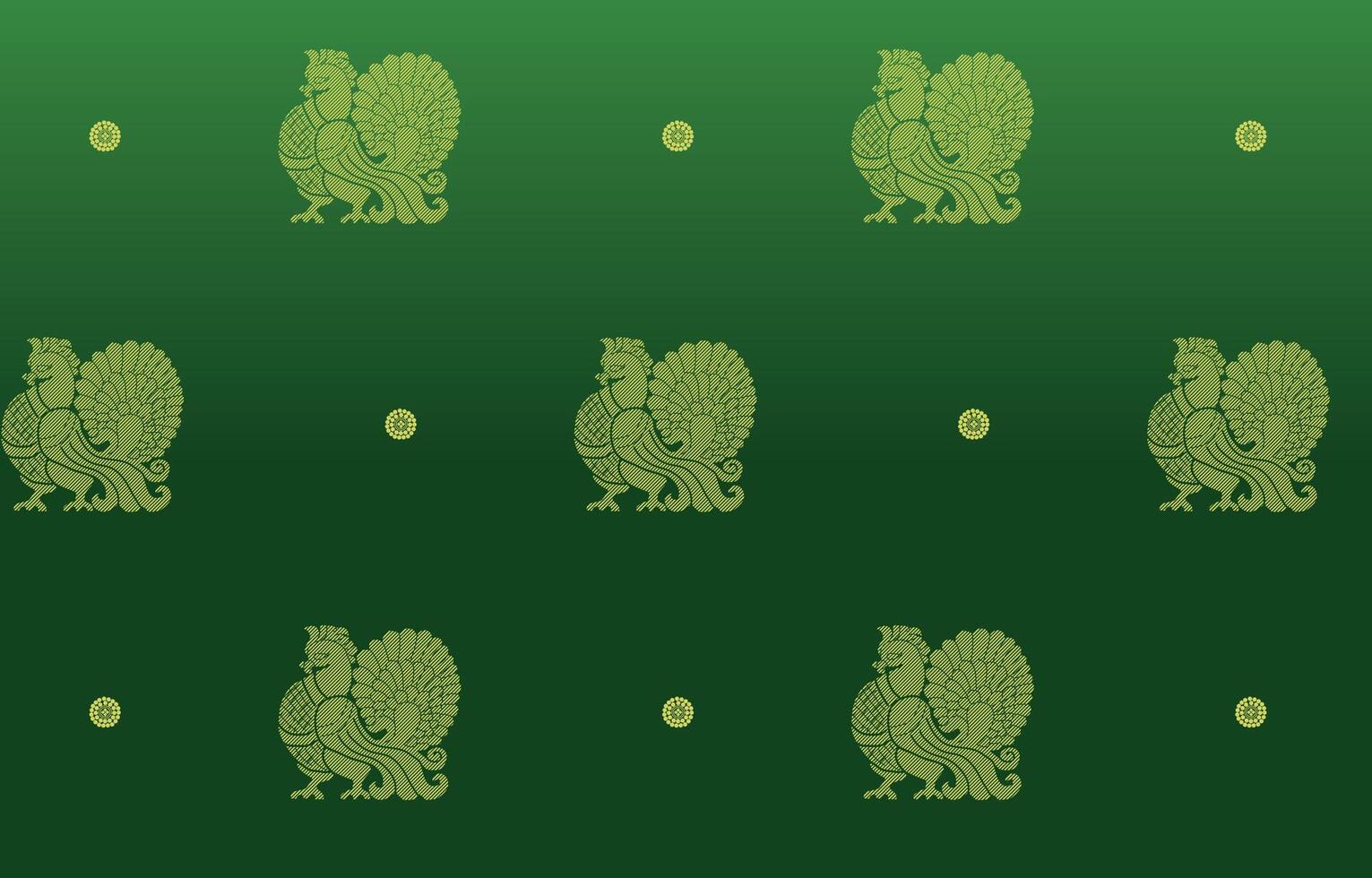 swan and little floral pattern vector