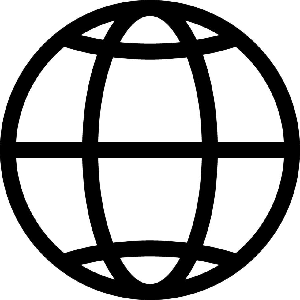 Globe design. Logo global eco of ground. Outline World icon vector