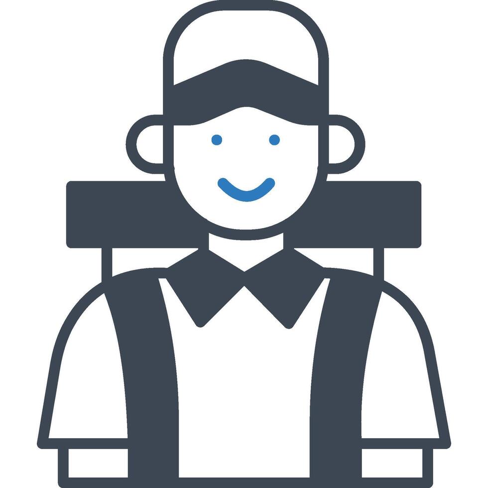 Logistics manager illustration with isolated background vector