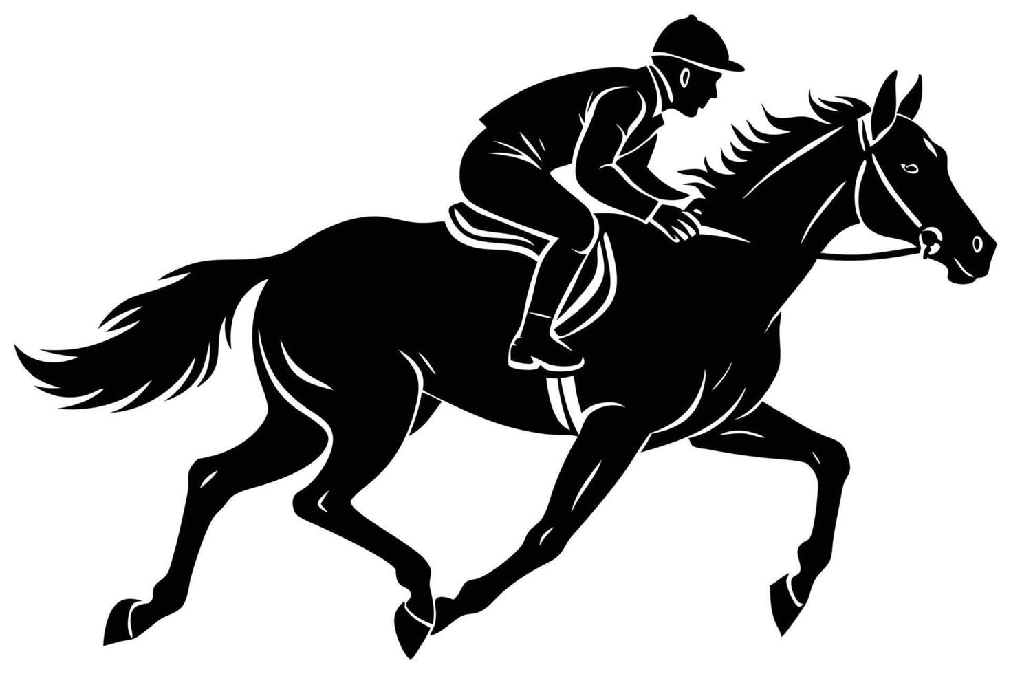 Horse silhouette suitable for graphic design element vector
