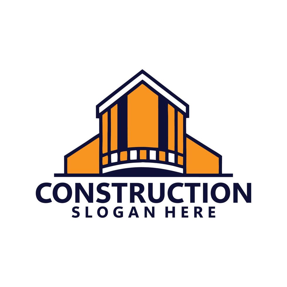 professional unique new custom construction, real estate, property and company logo vector