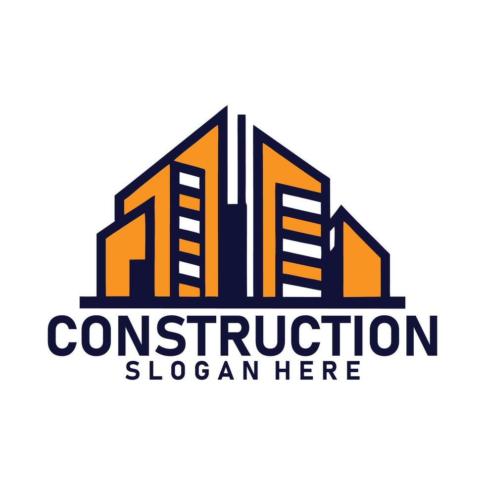 professional real estate modern new construction and realtor business logo vector