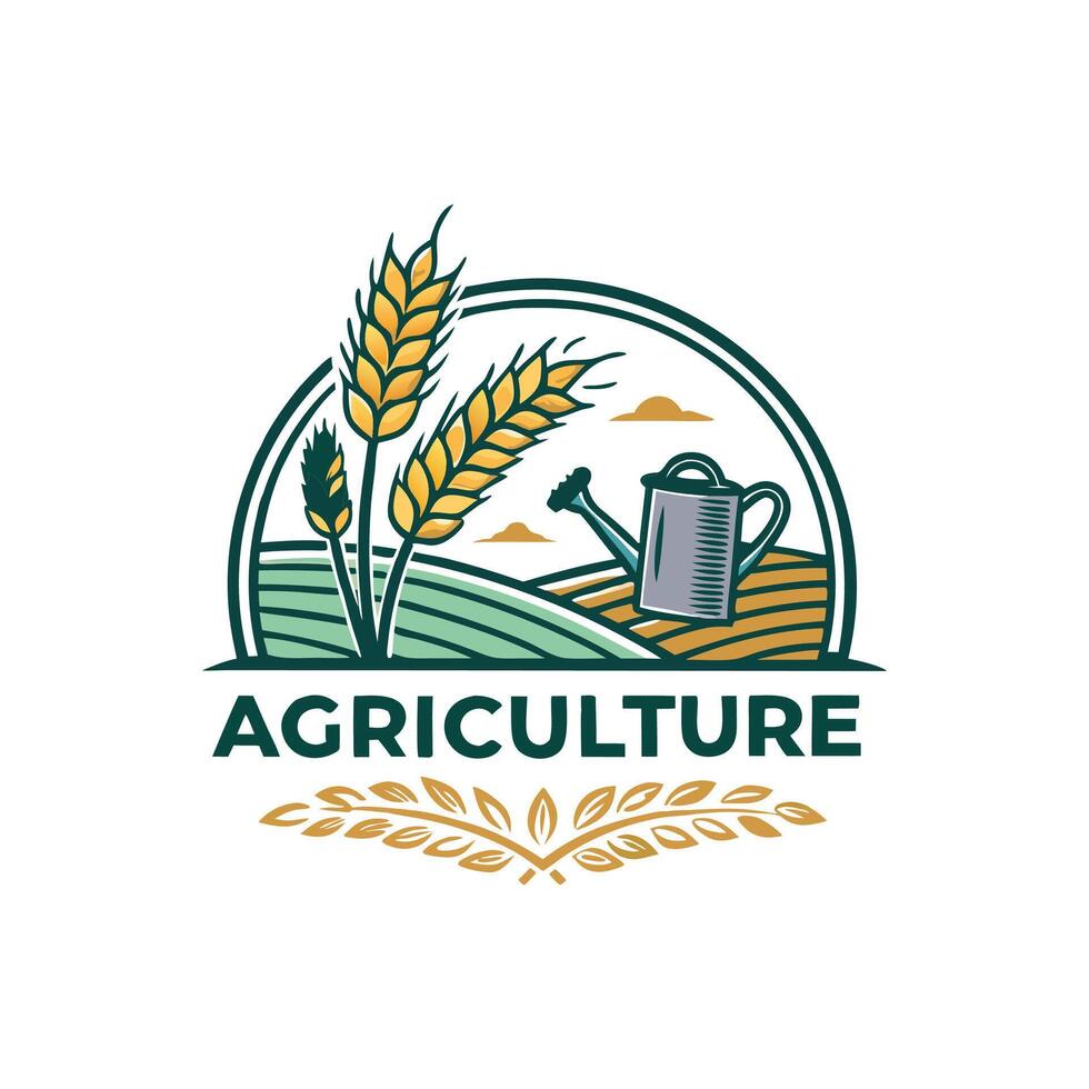 professional new unique best lawn care agriculture landscape garden farm logo vector