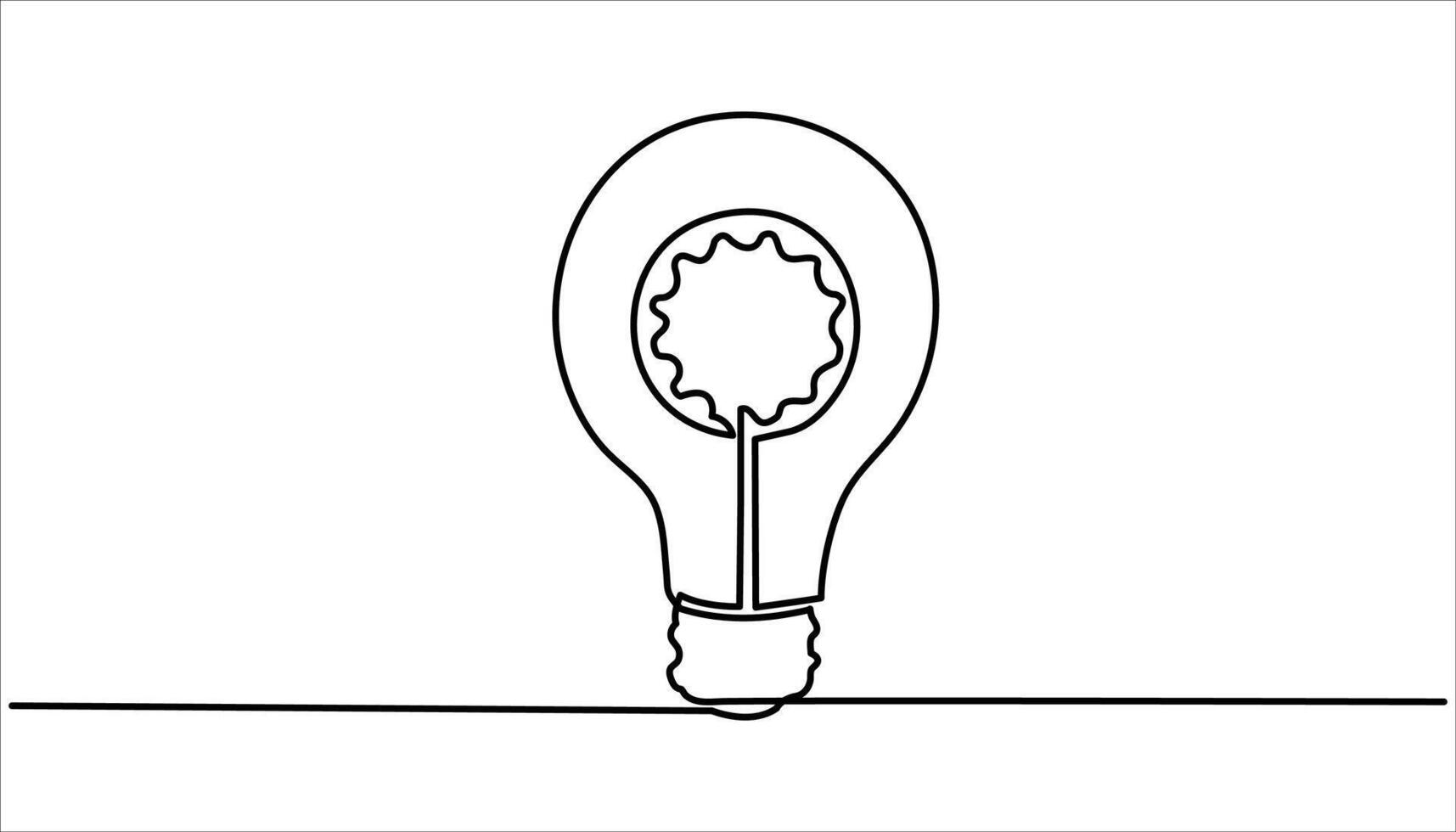 Light Bulb Continuous Line Icon for Creativity, Innovation topics vector