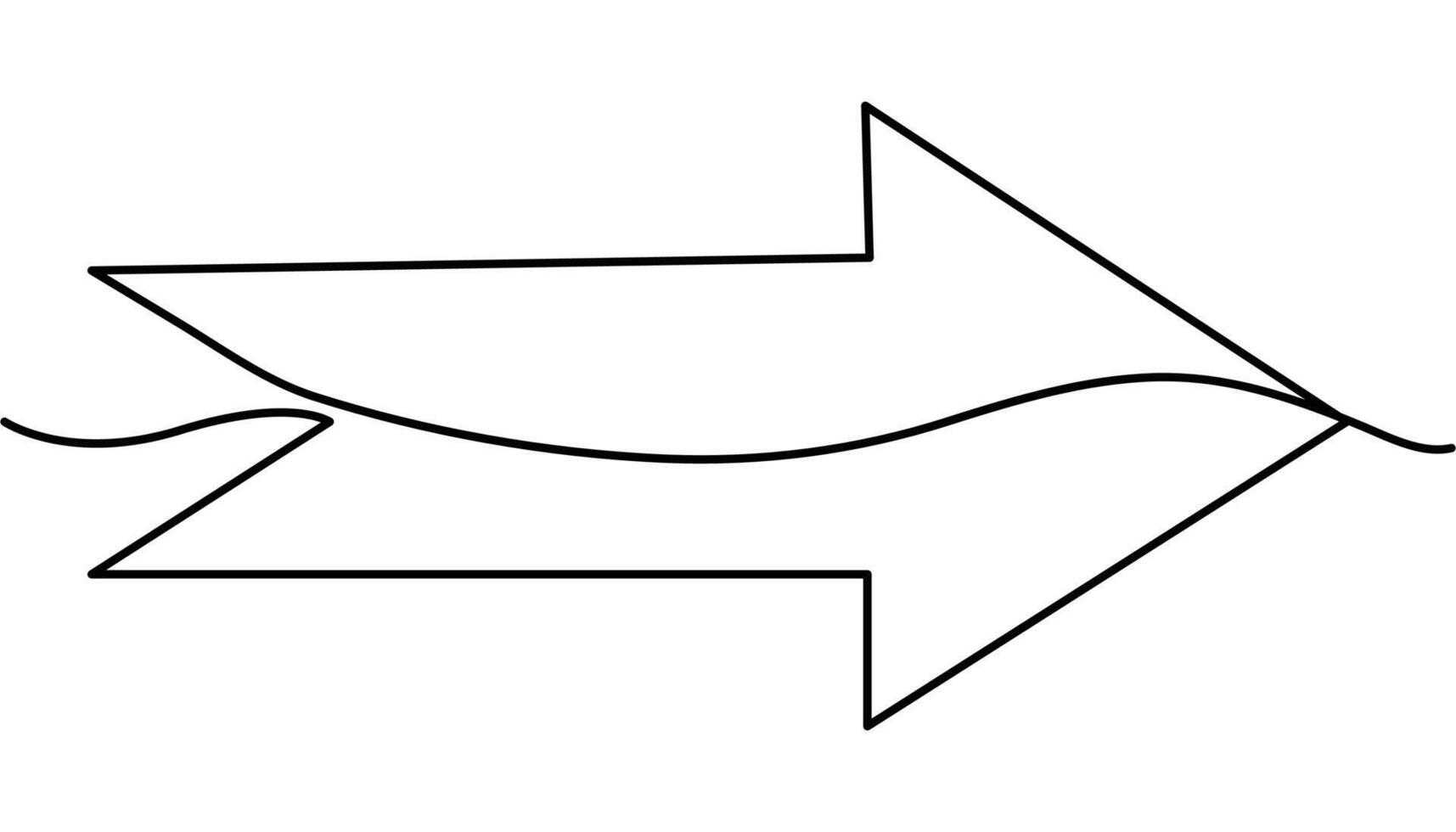 Arrow icon continuous one line drawing illustration vector