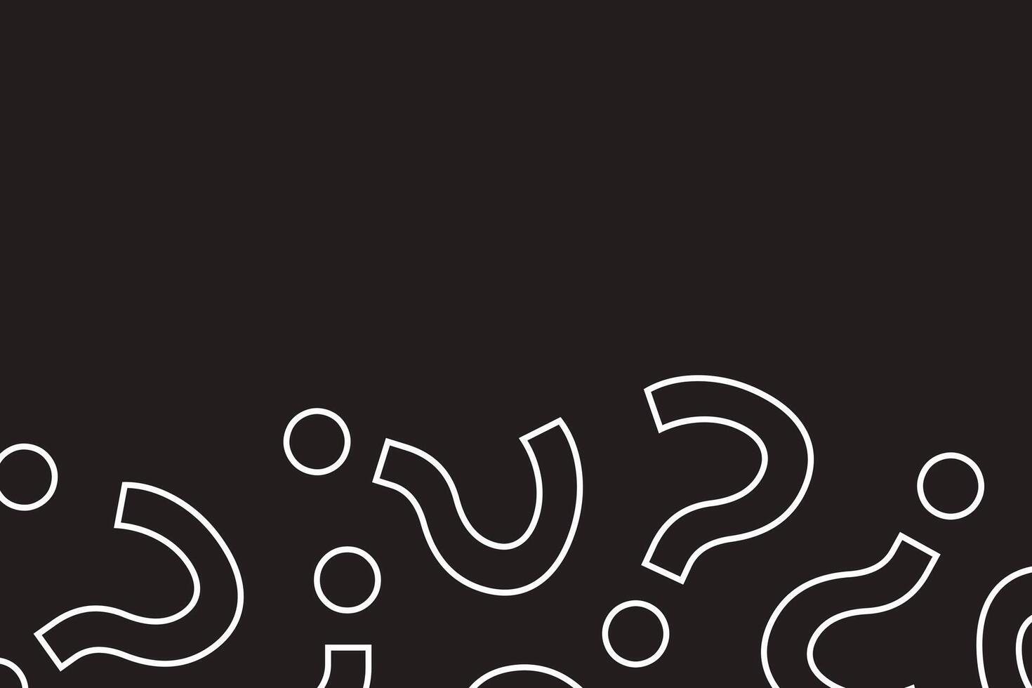 Question mark copy space background. Brown quiz banner template. vector