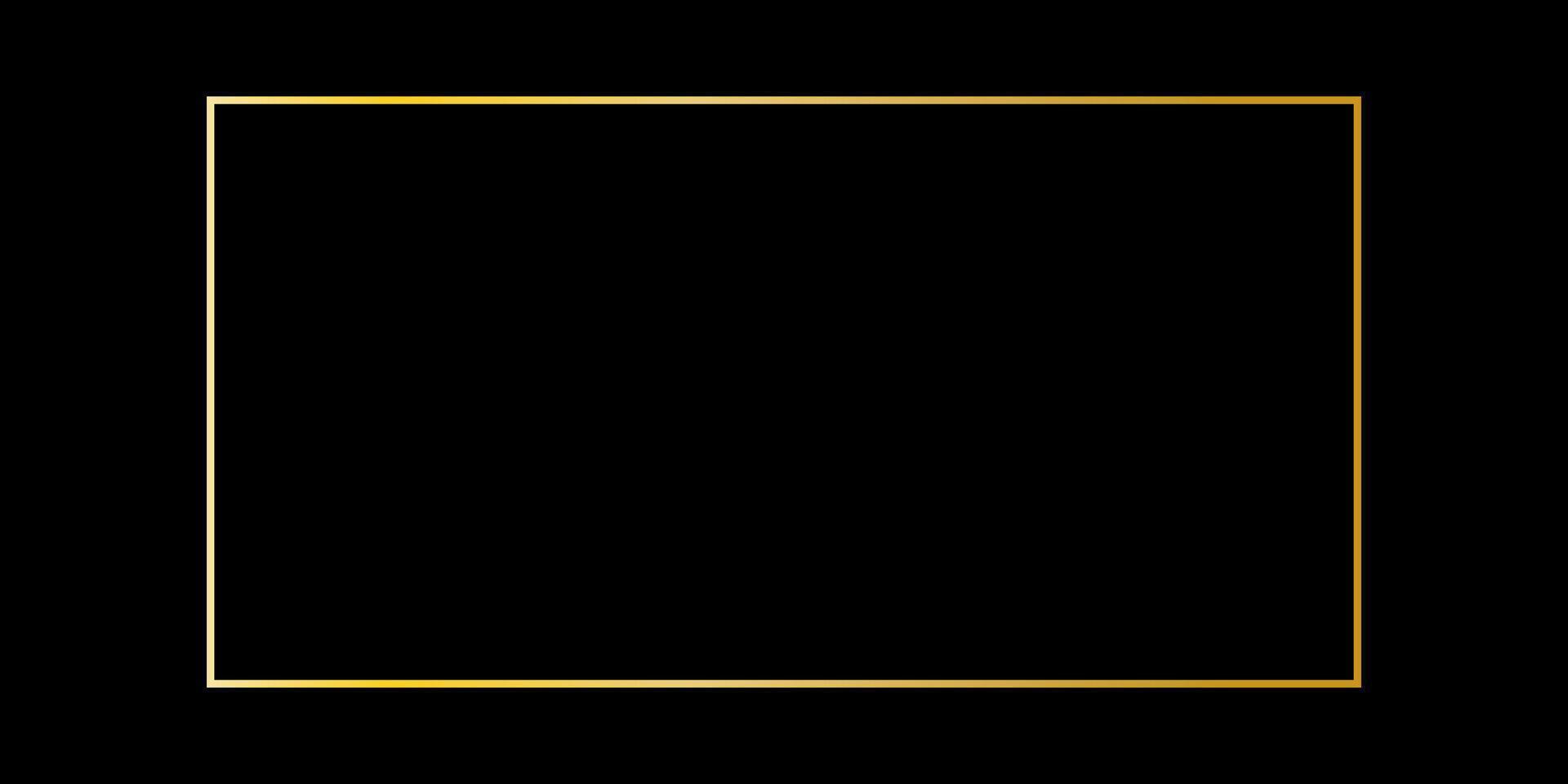 Elegant Black Background Gold Frame vector