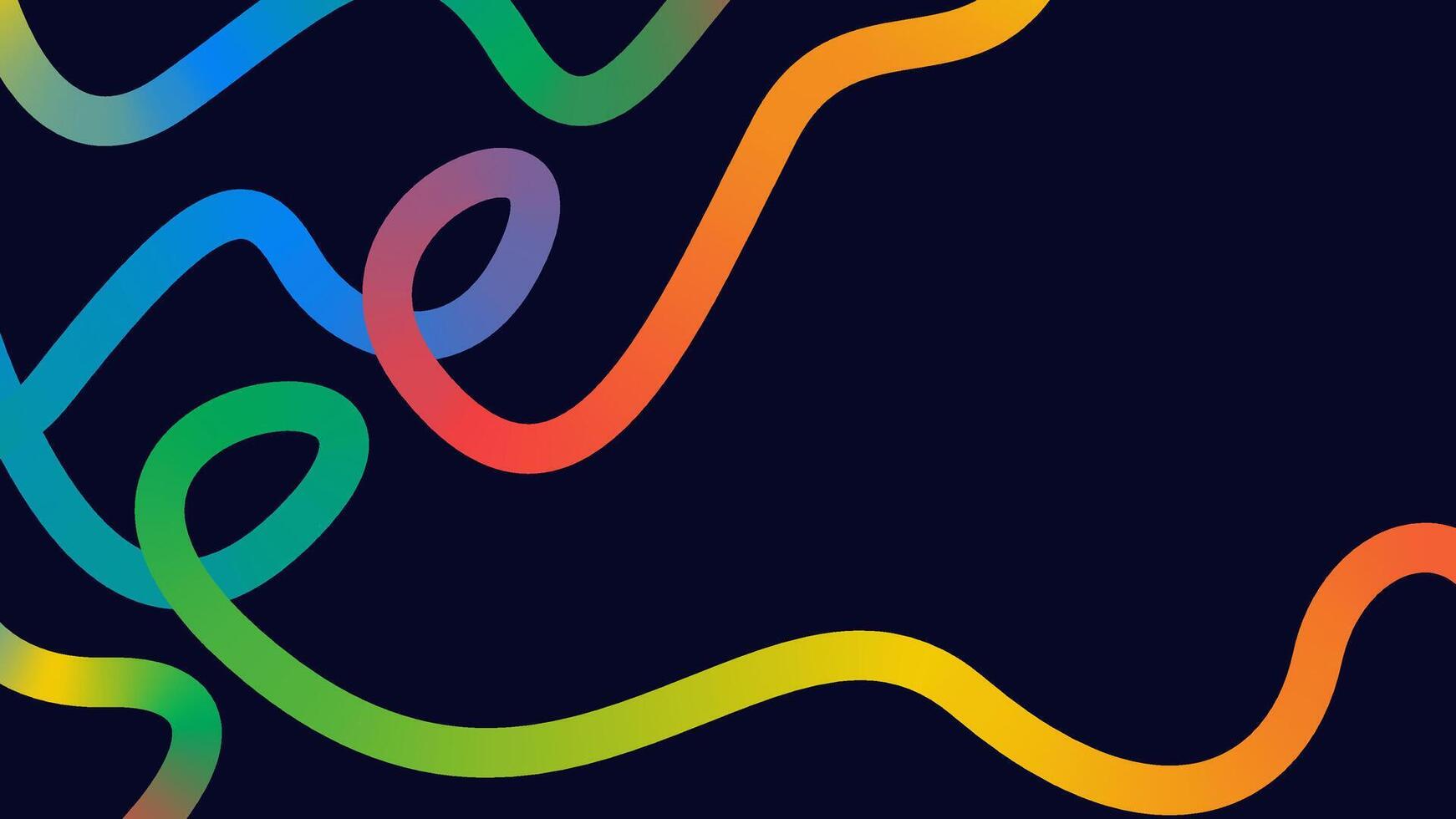 Abstract gradient lines on dark blue background. Dynamic Liquid vector