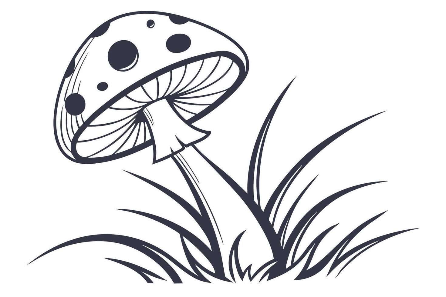 a clean mushroom icon vector