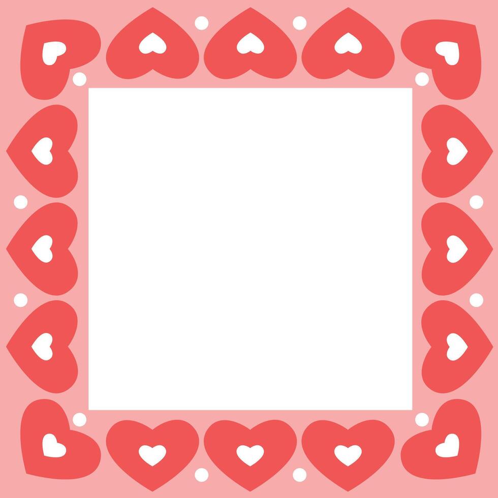 Wedding photo frame, frame for text, Valentine's Day. Declaration of love, romance, relationships. vector