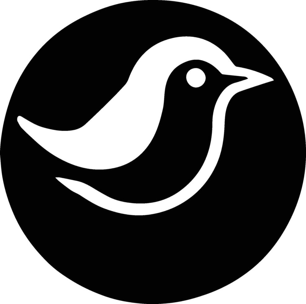 a black and white logo of a bird vector