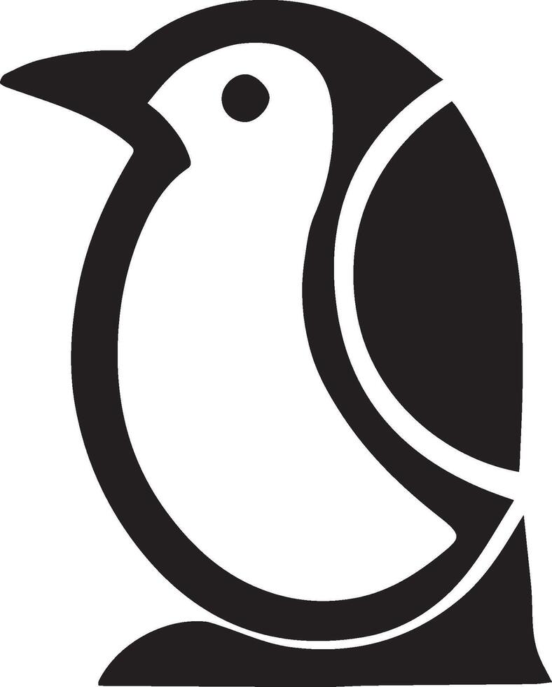 Simple logo of a penguin vector