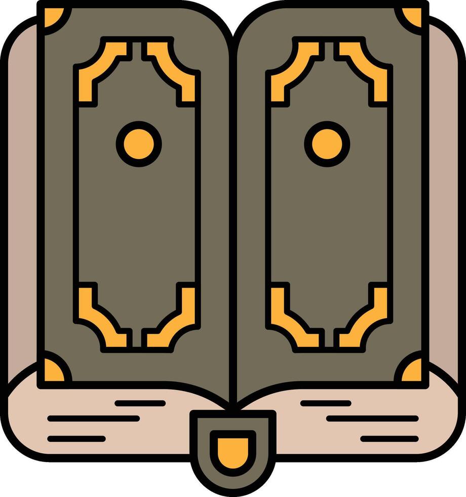 A book with pages The book is open to a page vector