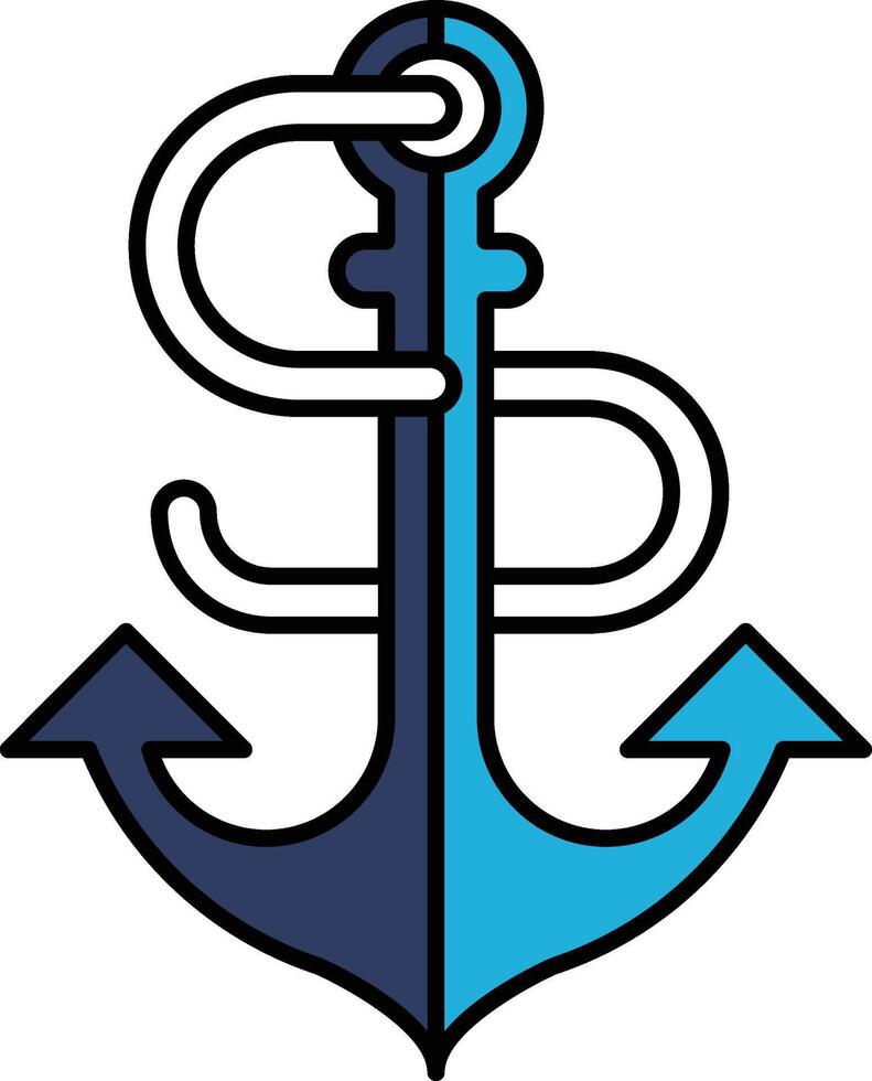 A anchor with the letter S on it vector