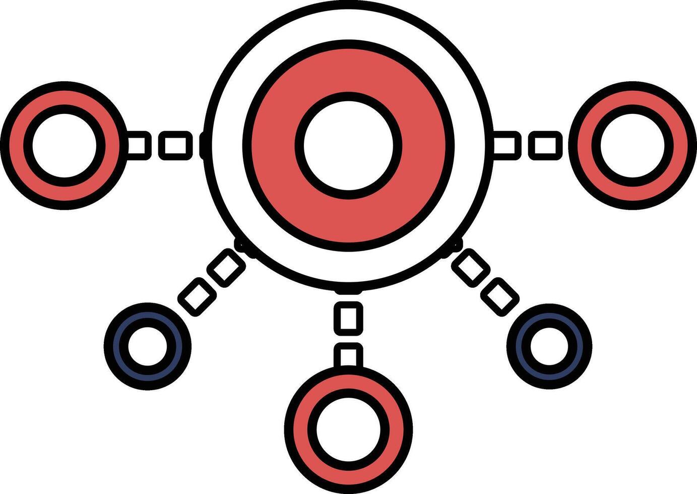 A circle with a black outline vector