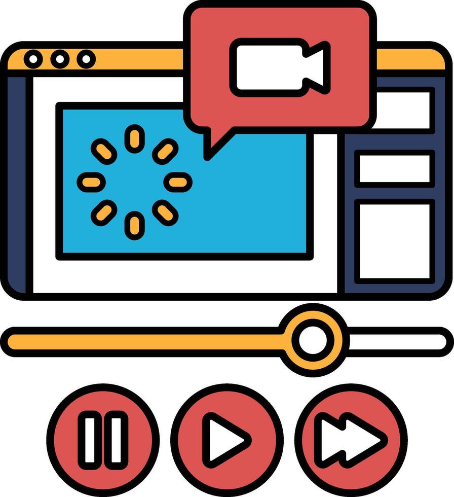 A computer monitor with a playing on it vector