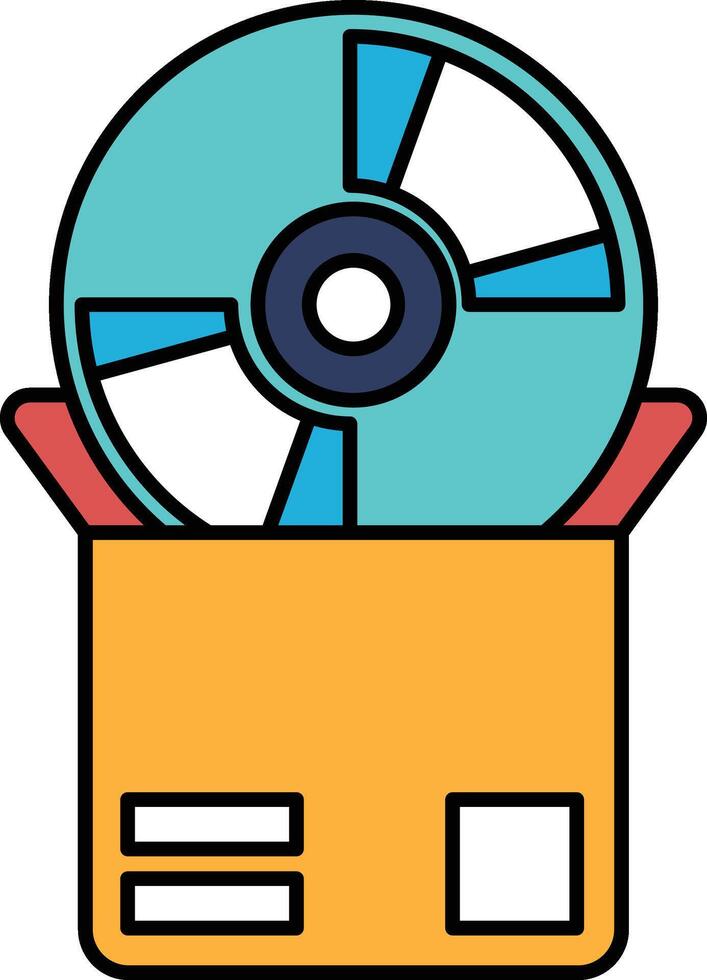 A CD is sitting in a box vector