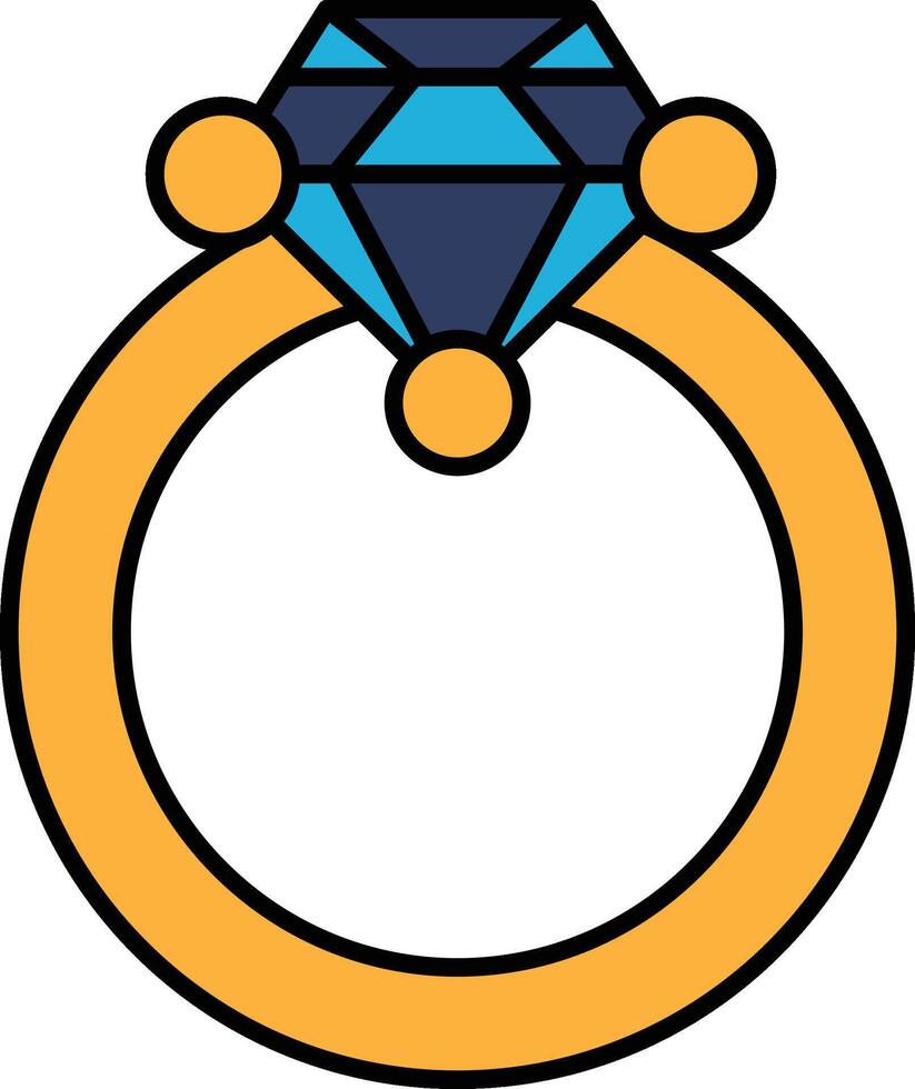 A ring with a stone in the center vector