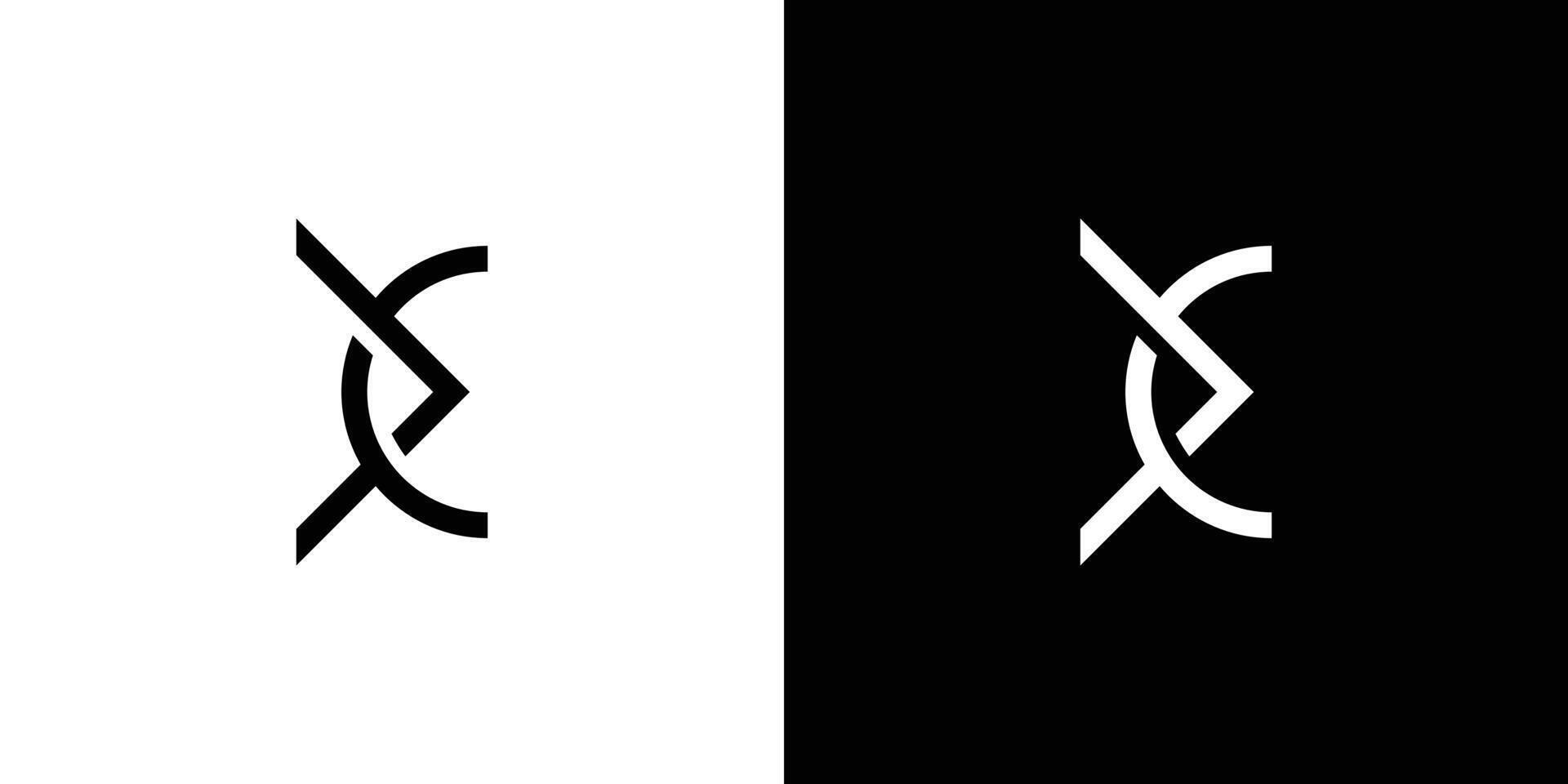 Minimalist Black and White Geometric DC Logo Design on Separate Background vector