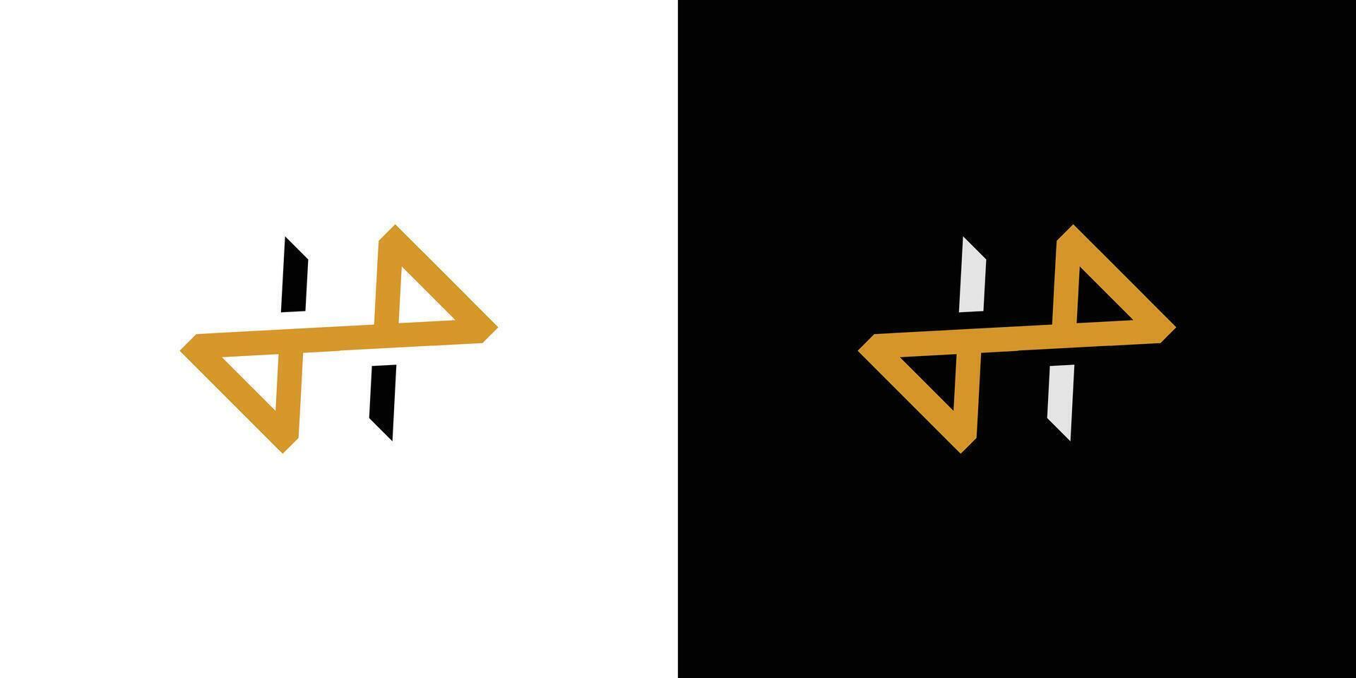 Infinity H logo design is unique and modern vector