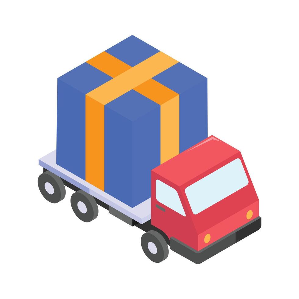 Take a look at this amazing icon of truck delivery in modern style vector