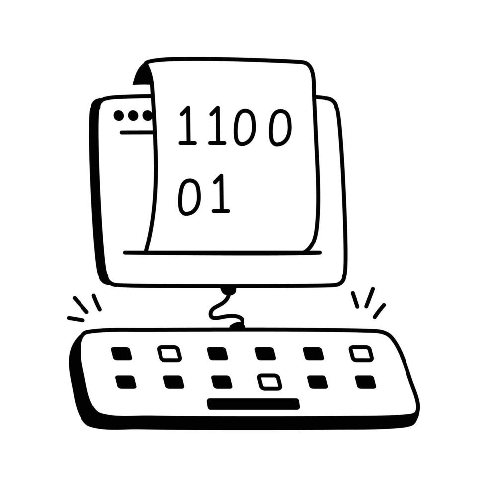 Illustration of coding tools and programming for web development. vector